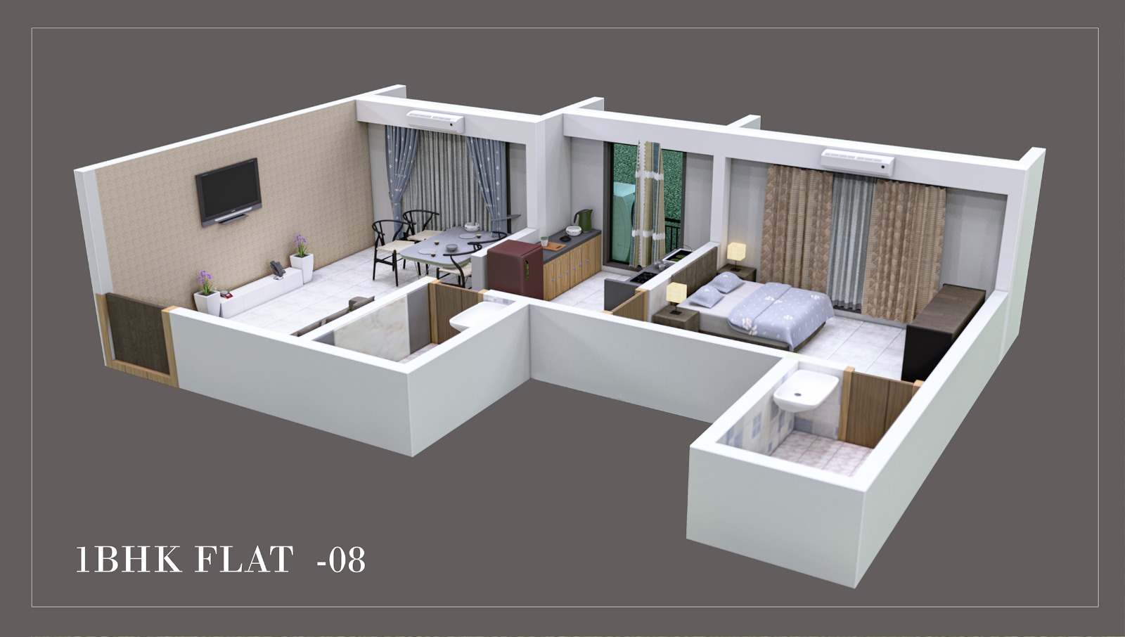 2 BHK residence spacious living Palghar